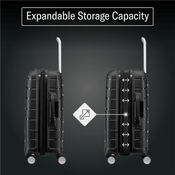 Freeform Hardside Carry-On Luggage with Spinner Wheels - Hardshell Suitcase - Picture 6 of 7